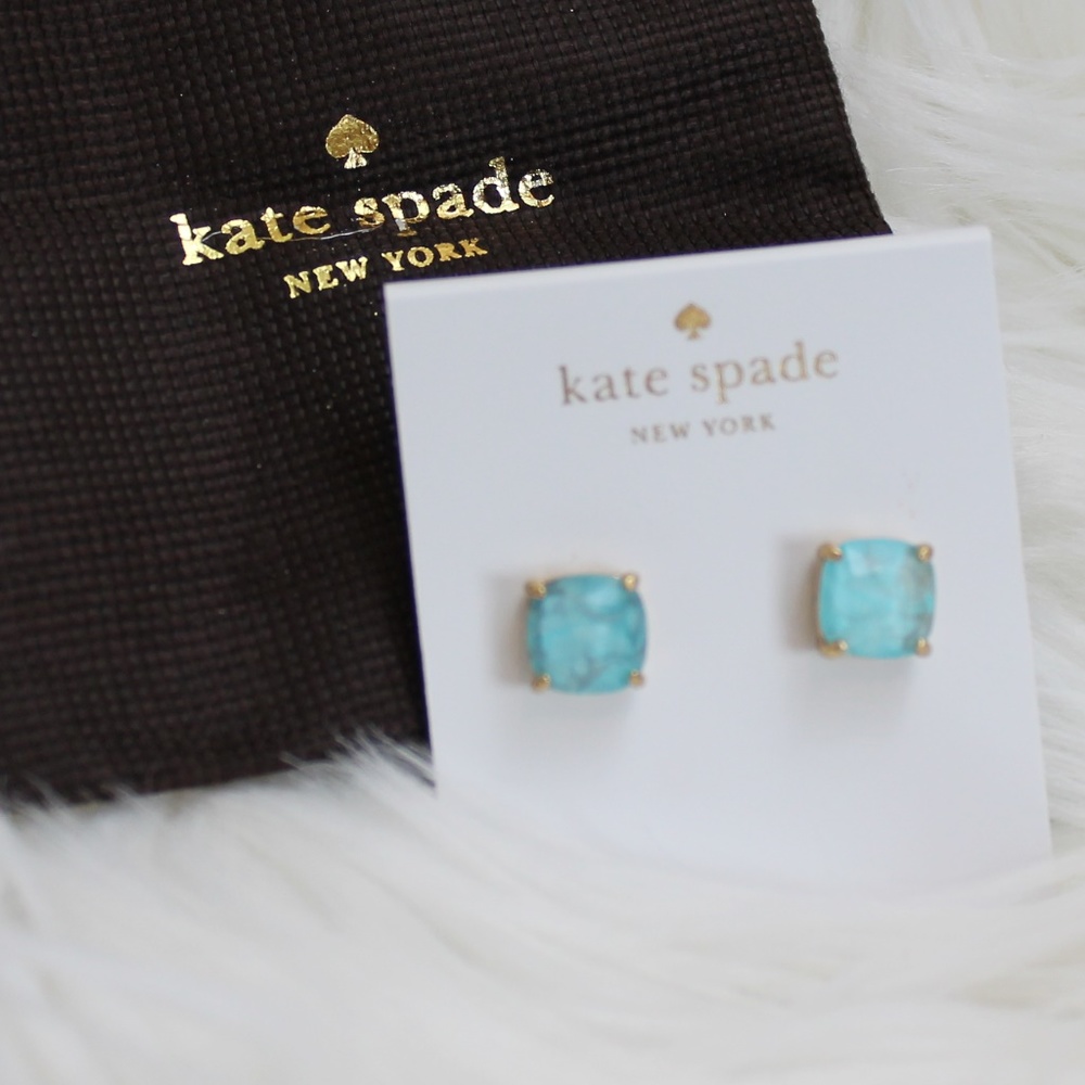 Kate Spade Turquoise Square Stud Earrings